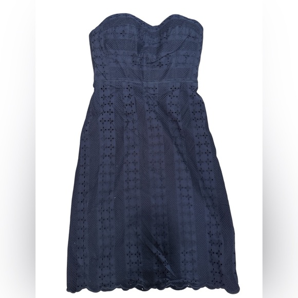 J. Crew Strapless Navy Dress - Picture 2 of 5